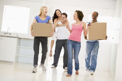 Man and van moving service in Roehampton on a residential street