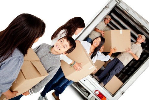 Local removal service preparing items for an efficient move