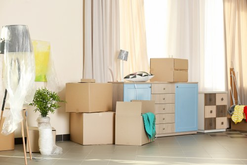 Removal van and moving crew serving a Roehampton home move