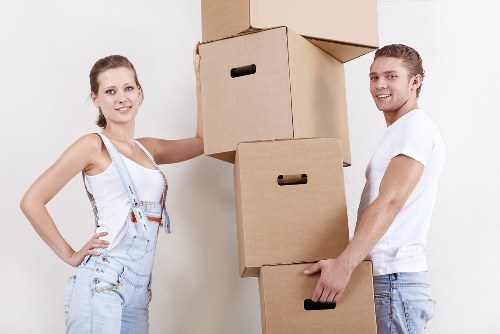 Removal team navigating a residential move in Roehampton