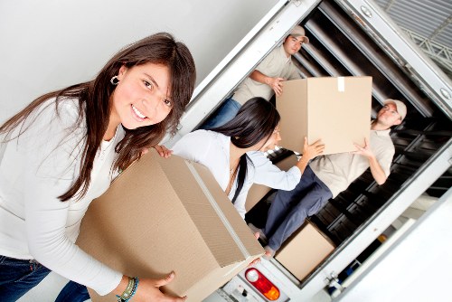 Packed moving truck ready for a Roehampton property relocation