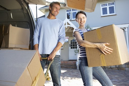 Professional movers handling office relocation in Roehampton